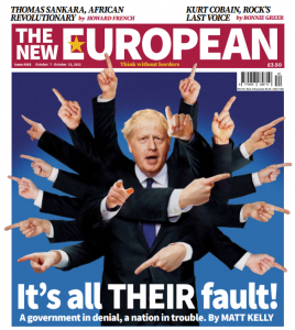 Front cover of The New European - October 7 to October 13, 2021.