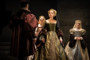 Rosanna Adams (centre) as Anne of Cleves in The Mirror and the Light. Photo: Marc Brenne