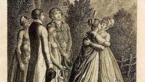 The frontispiece of von La Roche’s Fanny und Julia. Credit: Wiki