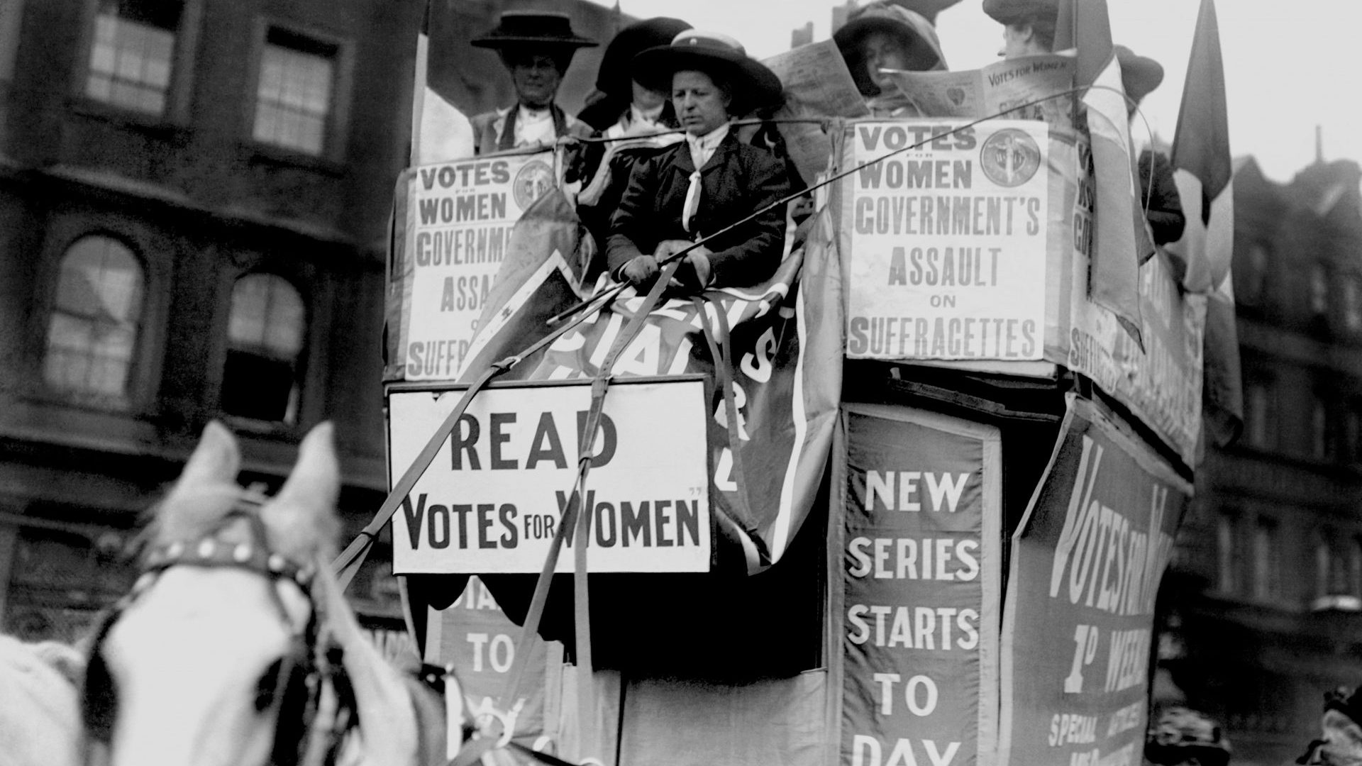 A demonstration by Suffragettes. Photo:  PA/PA Archive/PA Images.