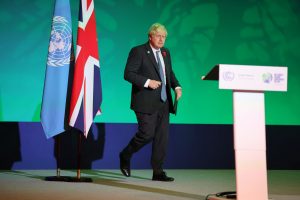 Boris Johnson at the COP26 conference. Photograph: PA Images.