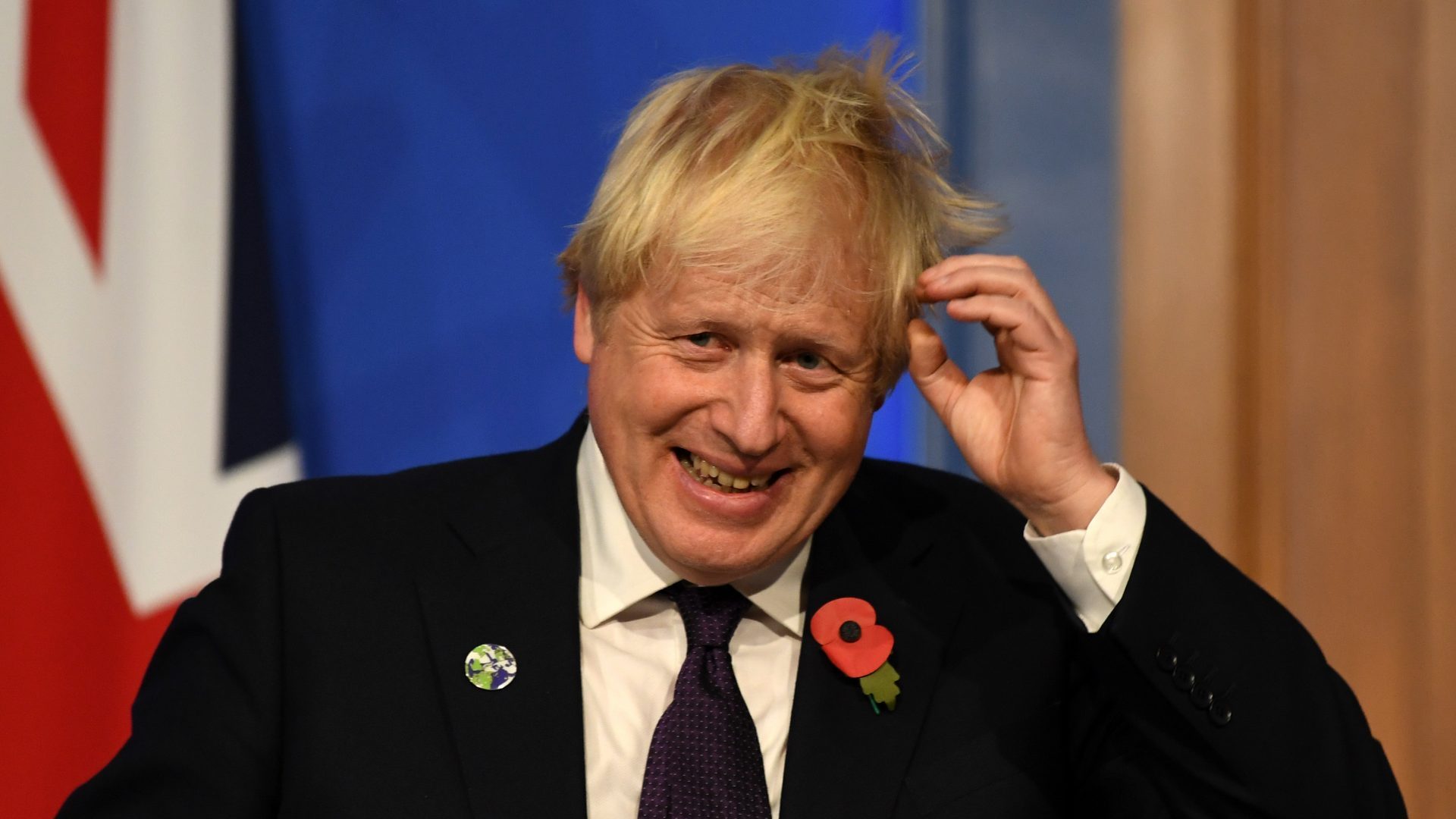 Prime Minister Boris Johnson during a press conference in Downing Street. Photo: Daniel Leal/PA Wire/PA Images.