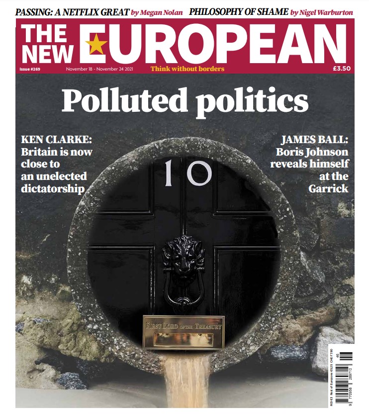 Front cover for The New European, 18 to 24 November 2021.