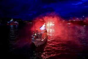 French fishing boats block the entrance to the port of Saint-Malo as part of a postBrexit dispute over fishing licences in UK waters. Photo: Sameer Al-Doumy/AFP via Getty Images