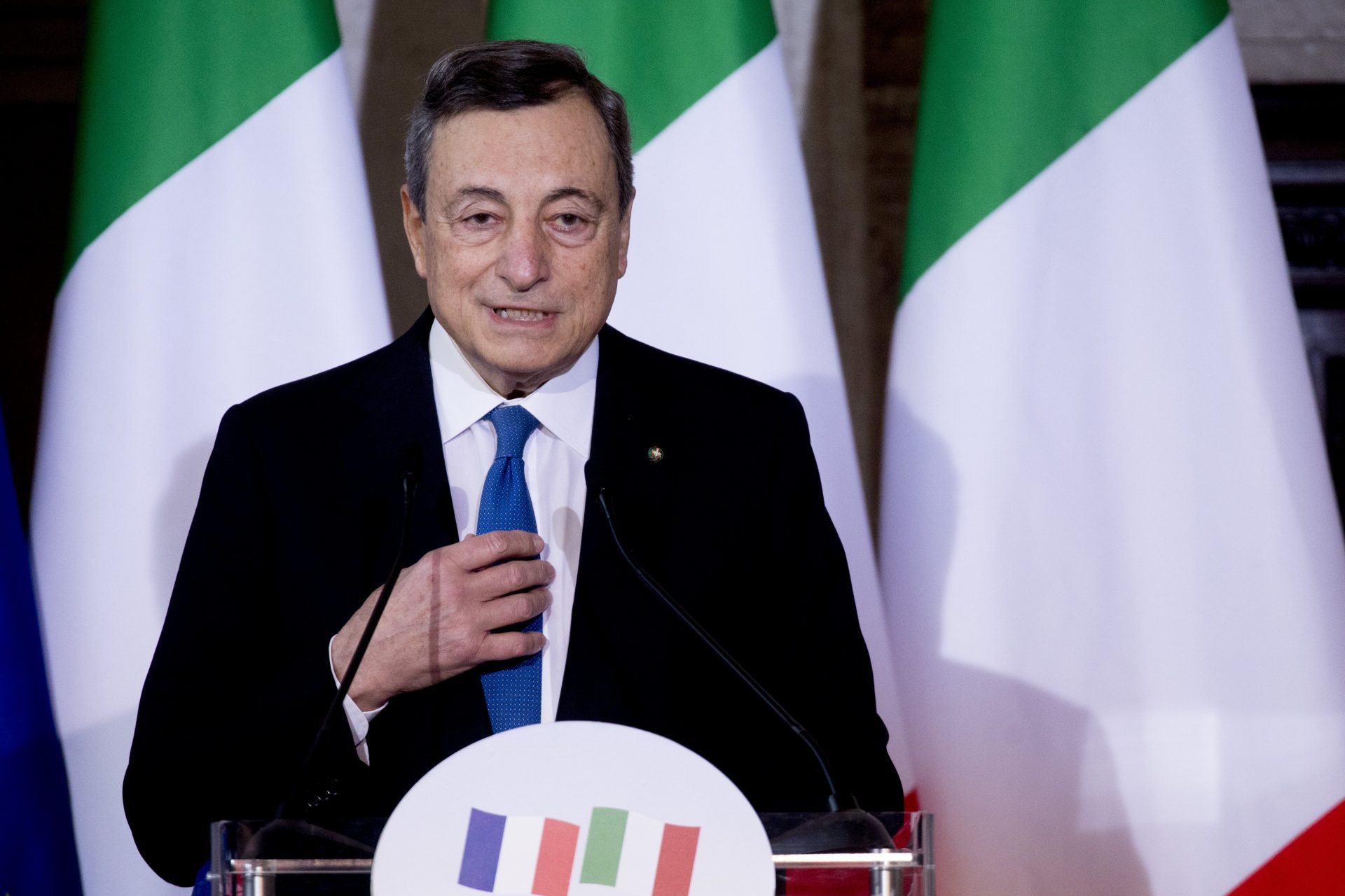 Italian prime minister Mario Draghi