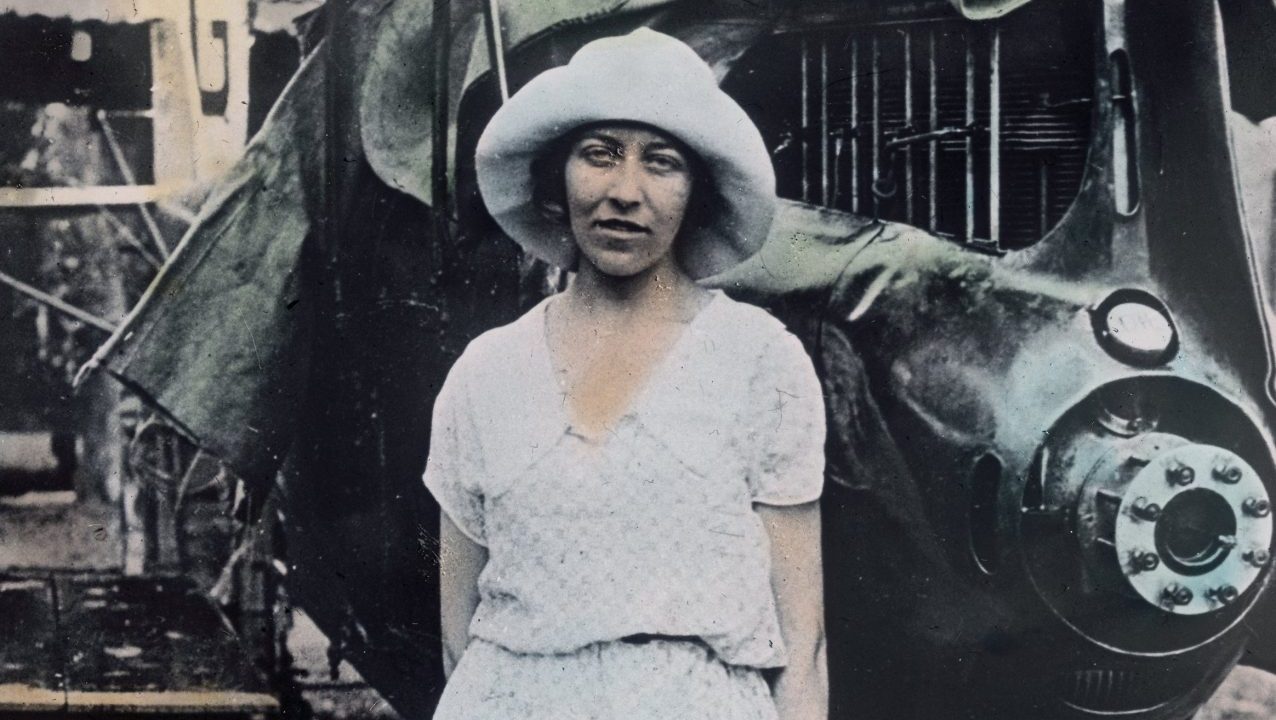 A hand-tinted photo of British pilot Amy Johnson, the first woman to fly solo from England to Australia, an inspiration for Maggie Shipstead’s
Great Circle. Photo: SSPL/Getty.