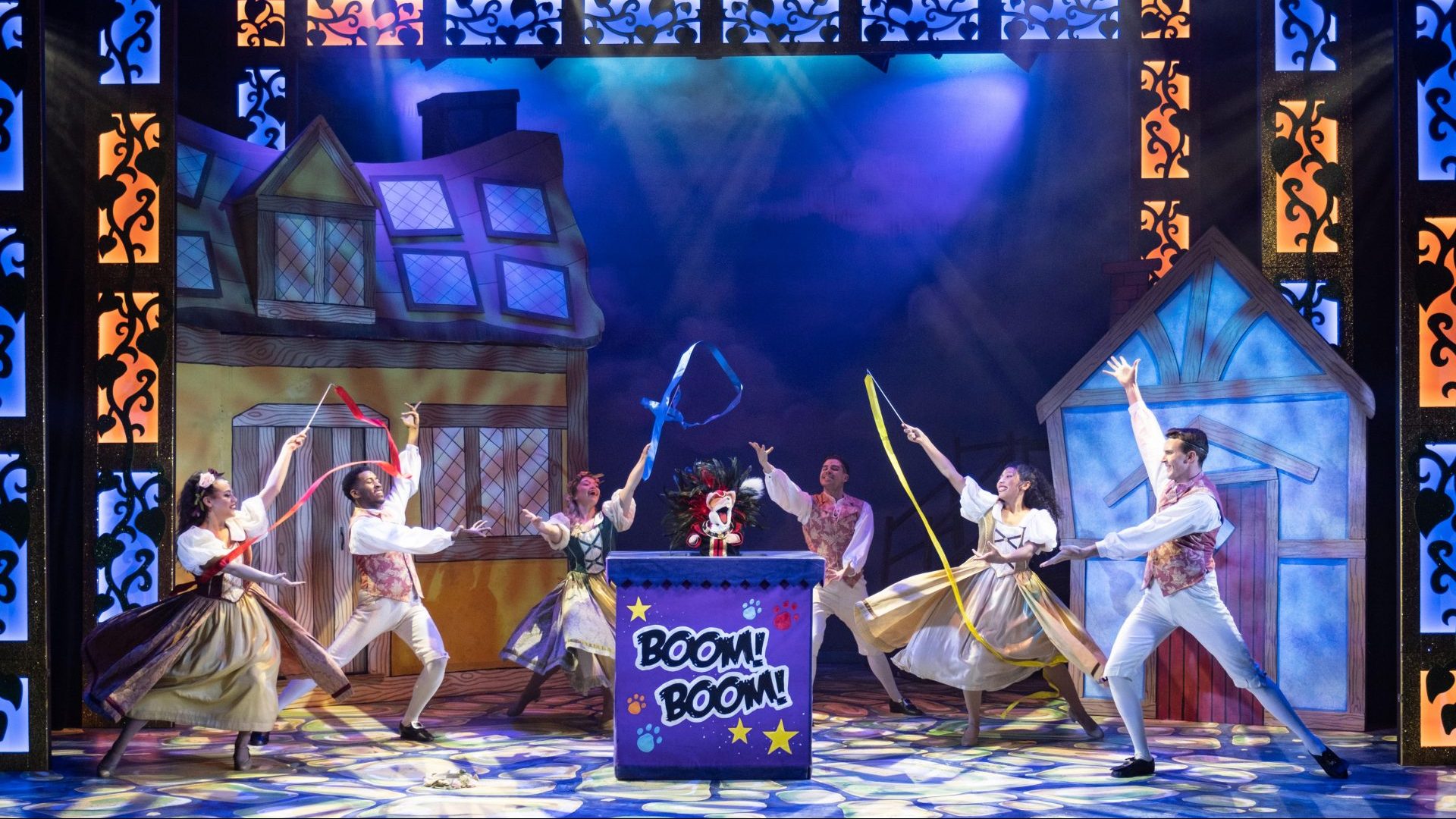 Basil Brush boom-booms his way through Jack and the Beanstalk. Photo: Jack Merriman