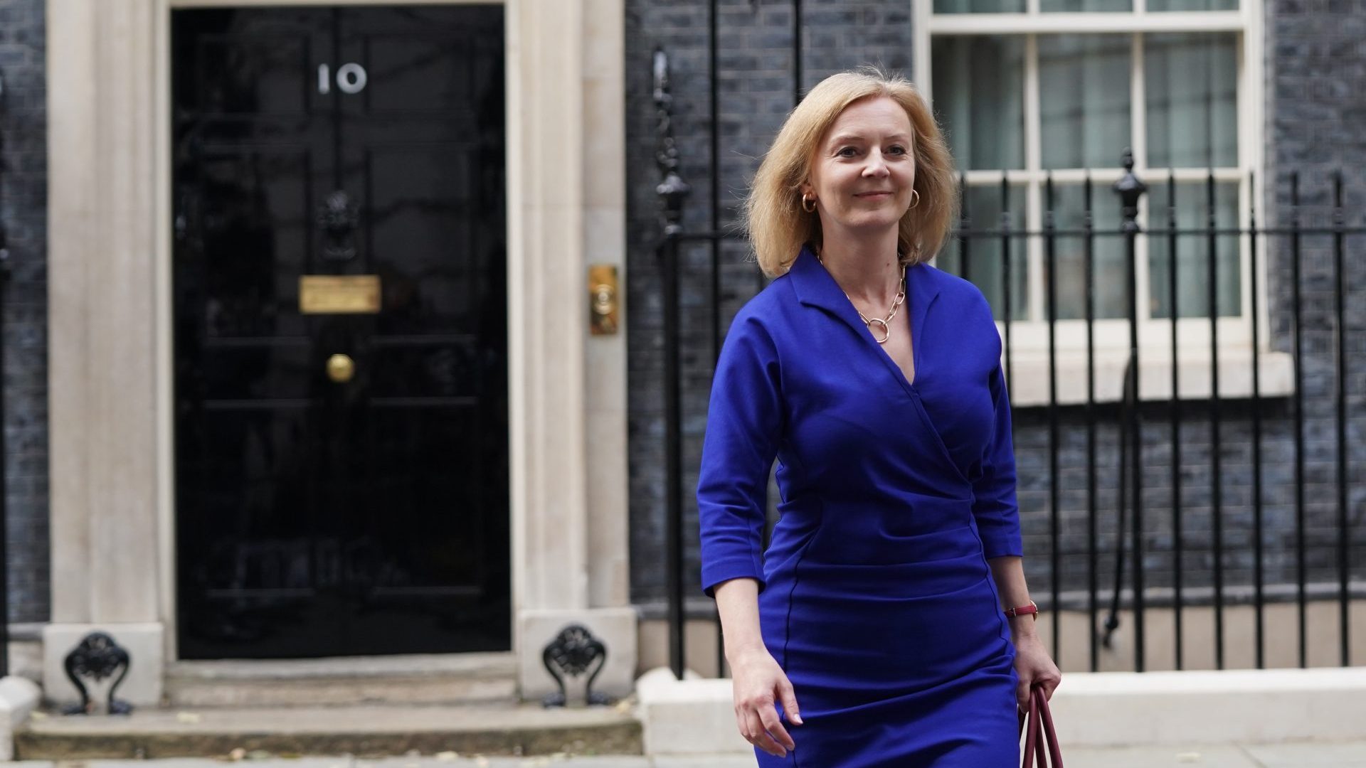 Liz Truss leaves Number 10 Downing Street after Boris Johnson reshuffles his Cabinet to appoint a "strong and united" team in September 2021. Photo:  Stefan Rousseau/PA Wire/PA Images.
