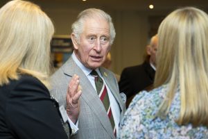 The Prince of Wales speaks to guests during a reception to celebrate PRIME Cymru's 20th year. Photo: Matthew Horwood/PA Wire/PA Images.