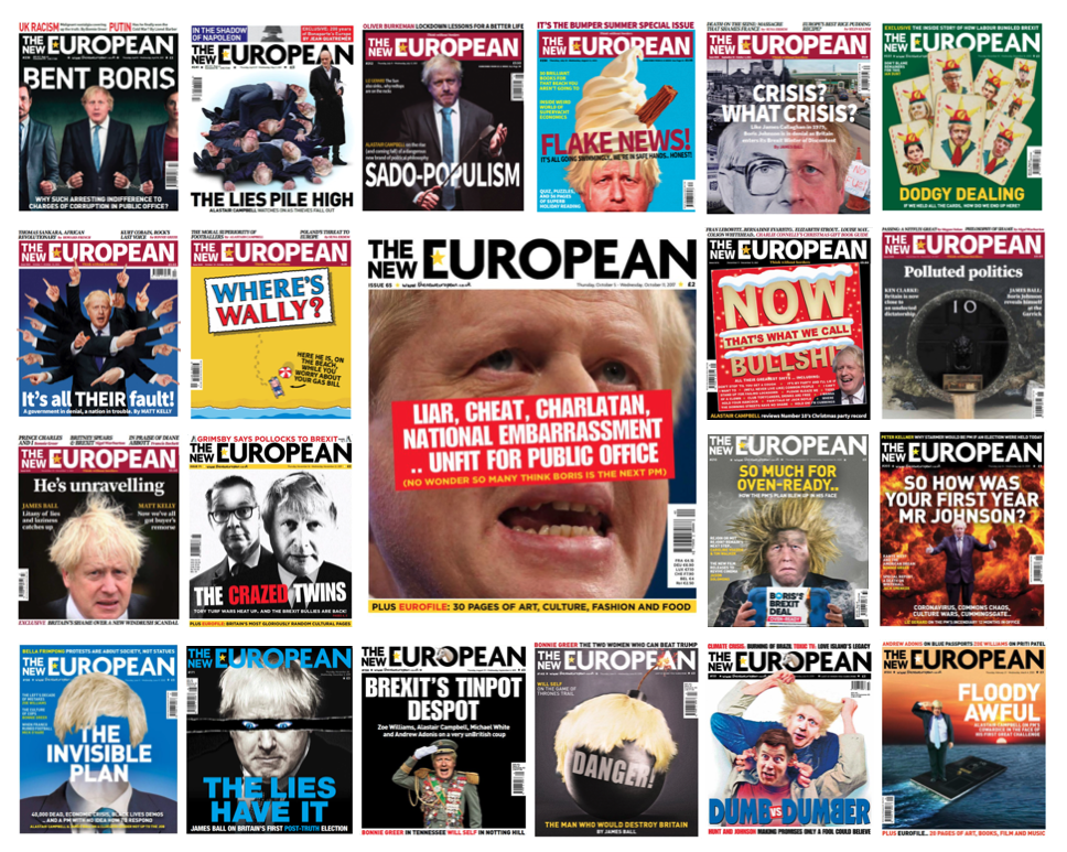 Boris Johnson front pages