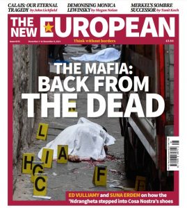 Front cover for The New European, 2-8 December 2021.
