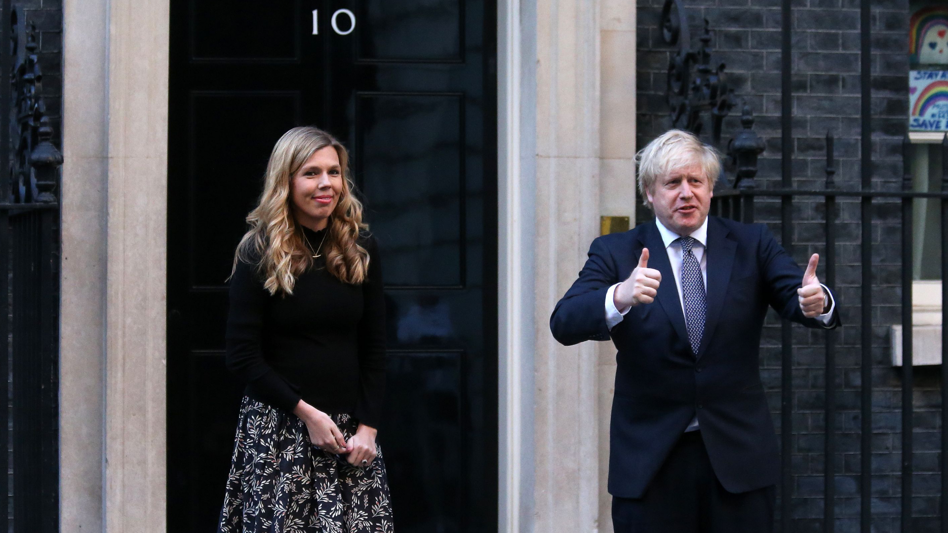 Boris and Carrie Johnson in Downing Street