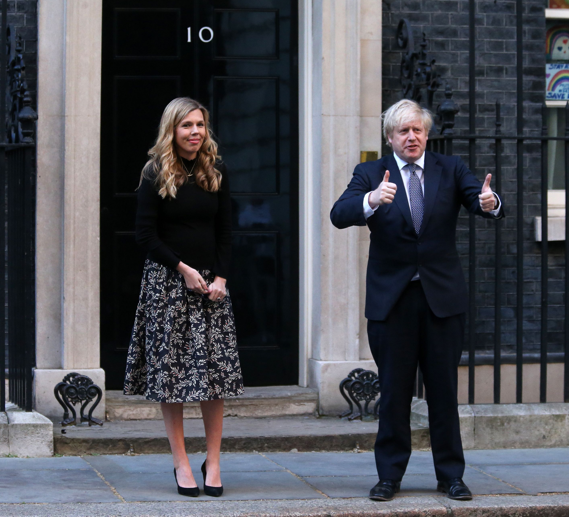 Boris and Carrie Johnson in Downing Street