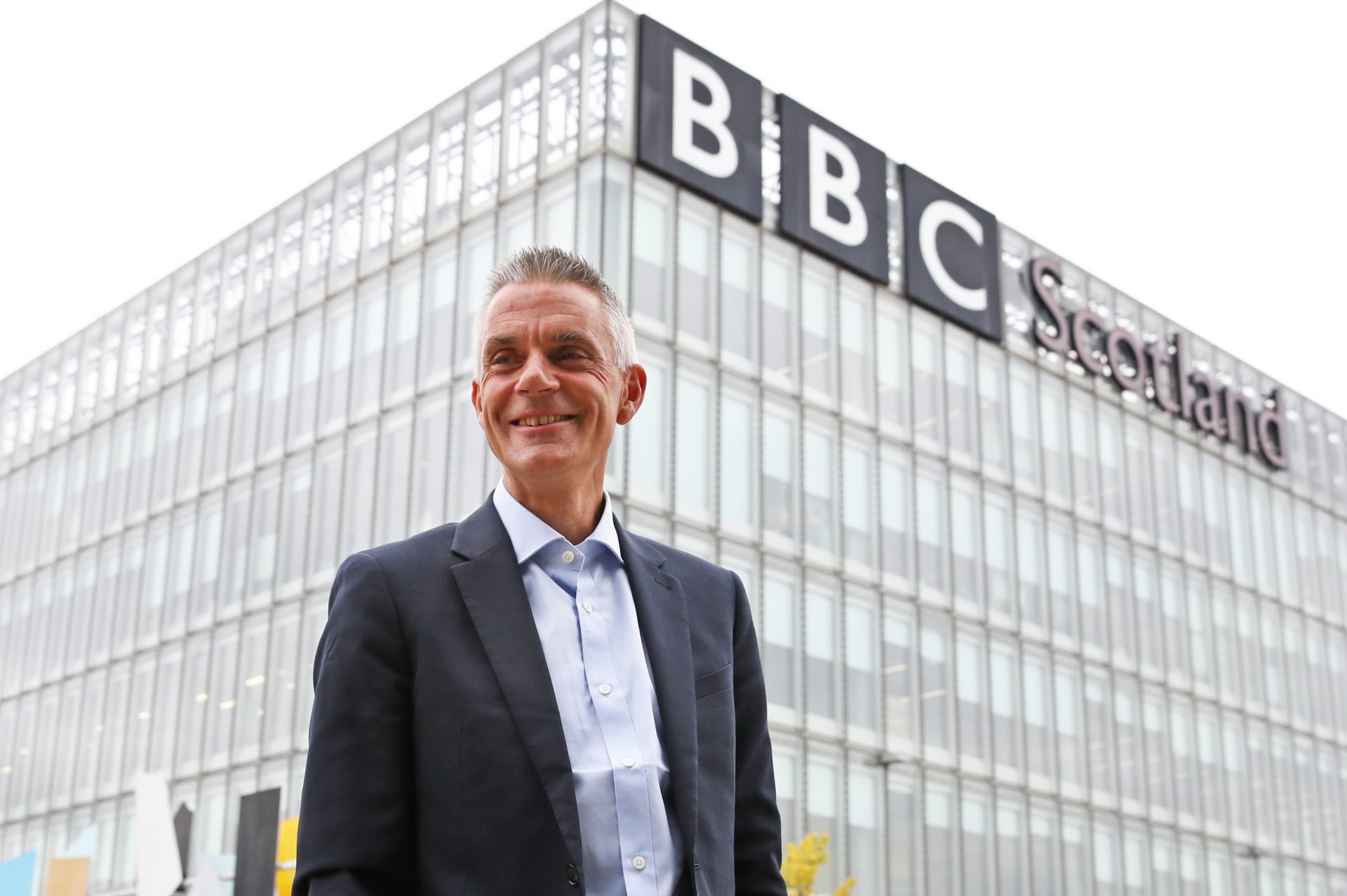 Tim Davie, new Director General of the BBC, arrives at BBC Scotland in Glasgow. Photo:  Andrew Milligan/PA Archive/PA Images.