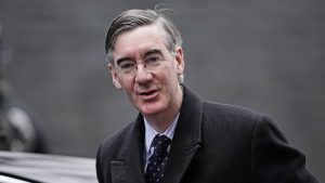 Jacob Rees-Mogg arrives in Downing Street. Photo: Aaron Chown/PA Wire/PA Images.