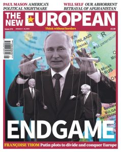 Front cover for The New European 06 January - 12 January 2022.