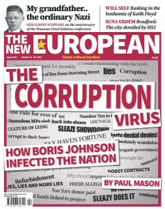 Front cover for The New European 13 January – 19 January 2022.