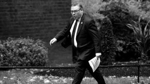 Mark Francois on the move. Photo: Christopher Furlong/Getty.