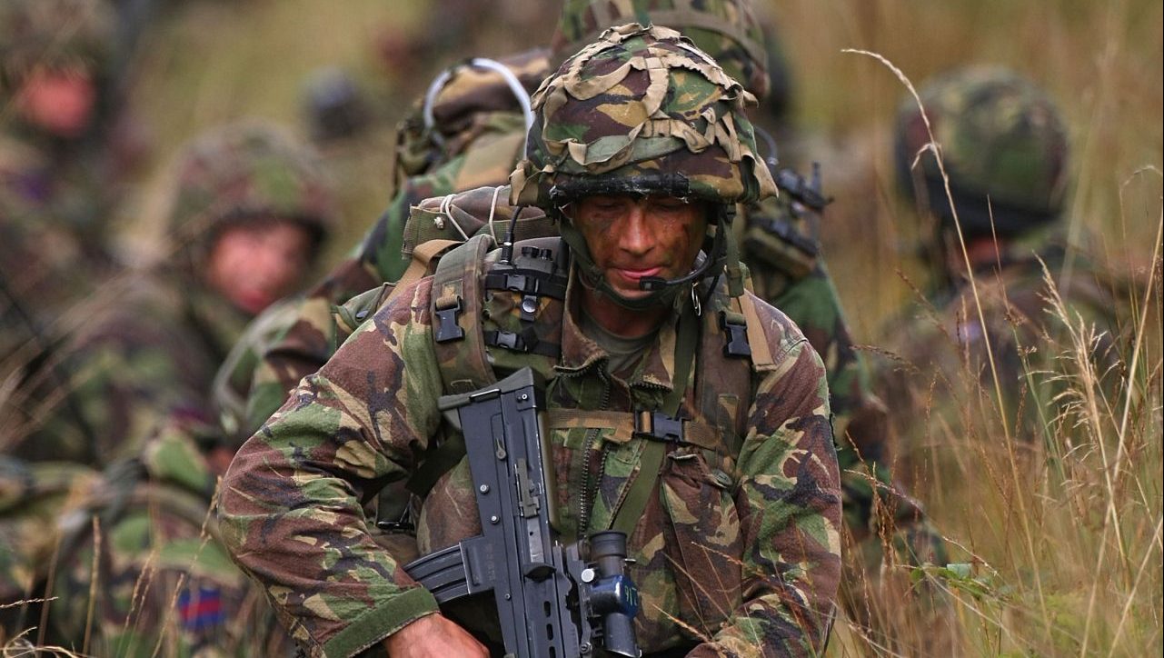 Soldiers of the London Regiment, the capital’s only Territorial Army infantry unit, in training. Photo: Christopher Furlong/
Getty