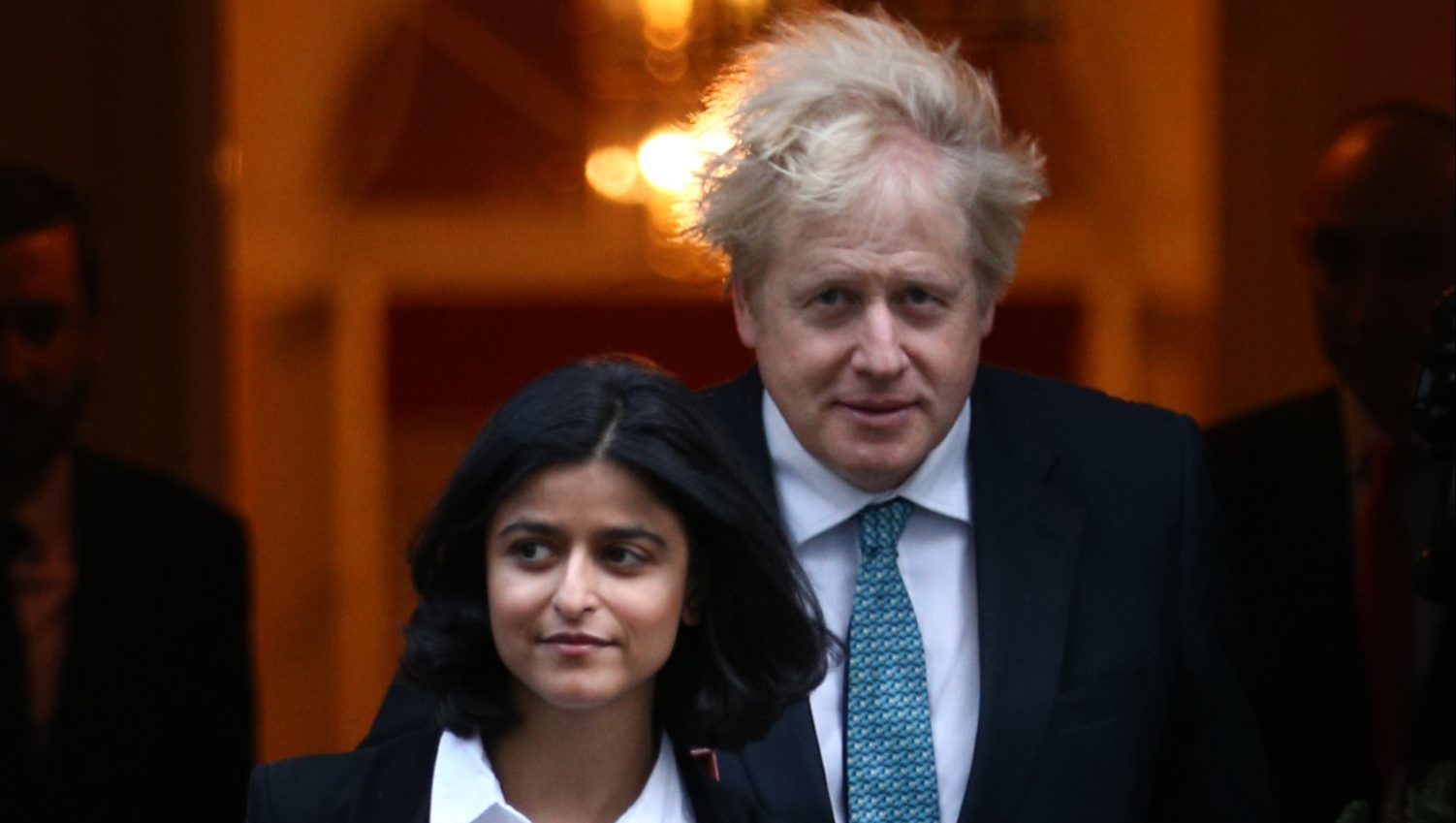 Boris Johnson and Munira Mirza leaving in Downing Street. Photo: Yui Mok/PA Wire/PA Images.