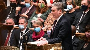 The labour leader during the prime minister's statement on the Sue Gray Report. Photo: ©UK Parliament/Jessica Taylor.