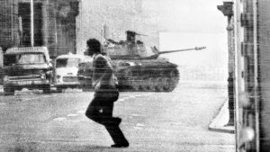 The coup in 1973 that ushered in Augusto Pinochet. Photos: ILA Agencia/Gamma-Rapho/
Getty; Javier Torres/AFP