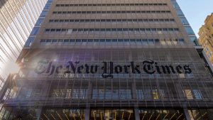 The offices of the the New York Times media empire in 
Midtown, New York. Photo: Richard Levine/
Corbis/Getty