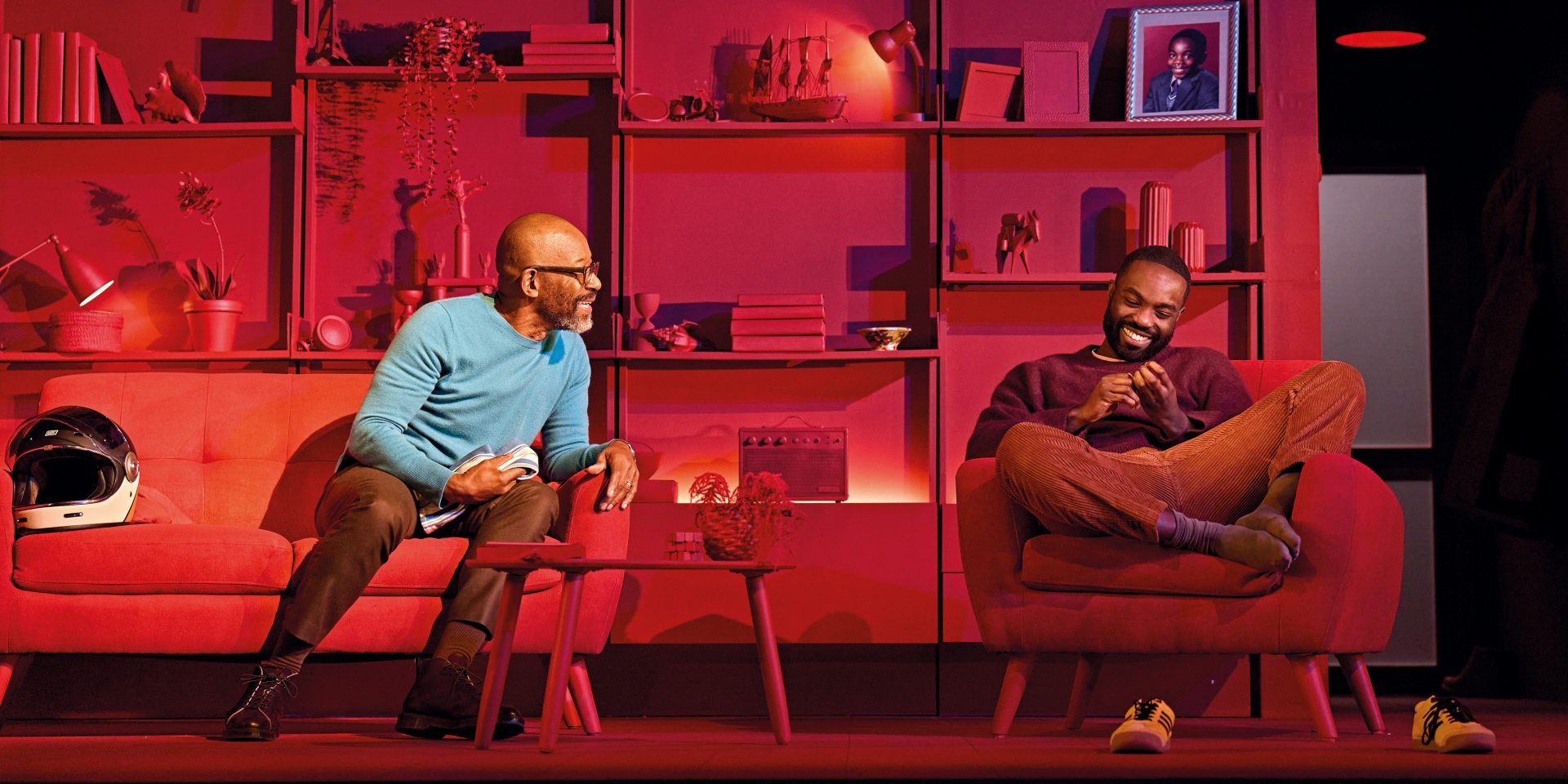 Lennie James and Paapa Essiedu in A Number at The Old Vic. Photo: Manuel Harlan