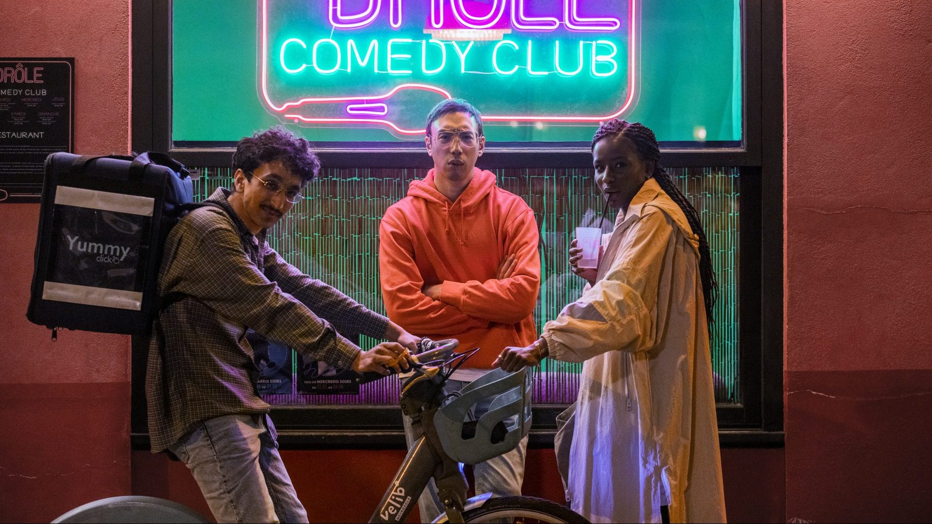 Le Drôle comedy club, 
hangout for the 
characters in Standing Up (Photo: Mika 
Cotellon)
