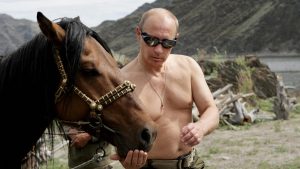 Shock and awe masculinity: Vladimir Putin. Photo: Alexey Druzhinin/AFP/Getty