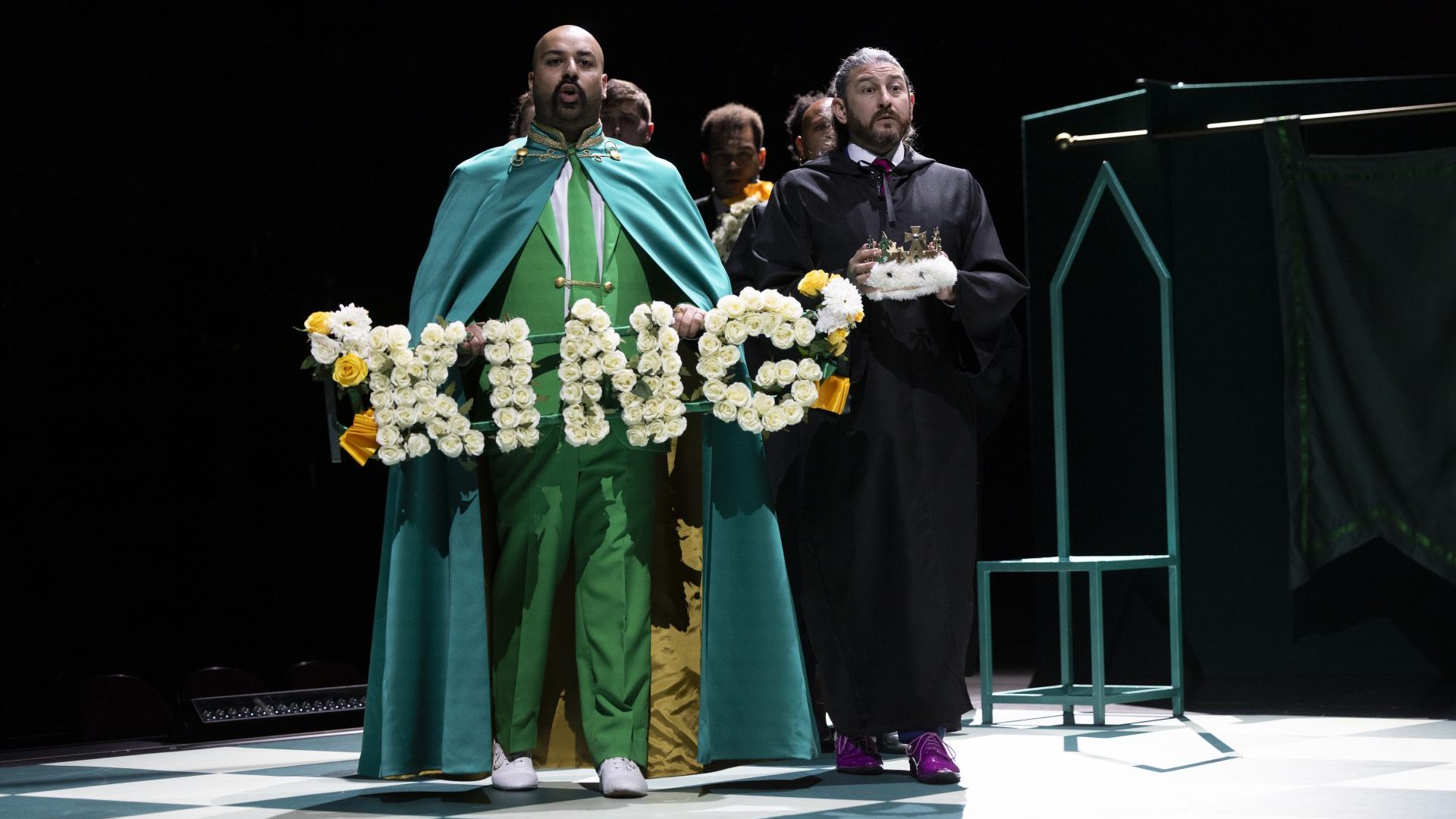 The cast of Hamlet adapted for younger audiences. Photo: (c) Ellie Kurttz