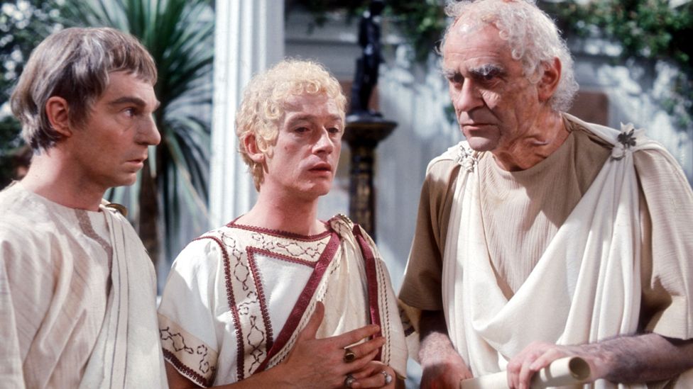 Dere Jacob, John Hurt and George Baker in I, Claudius