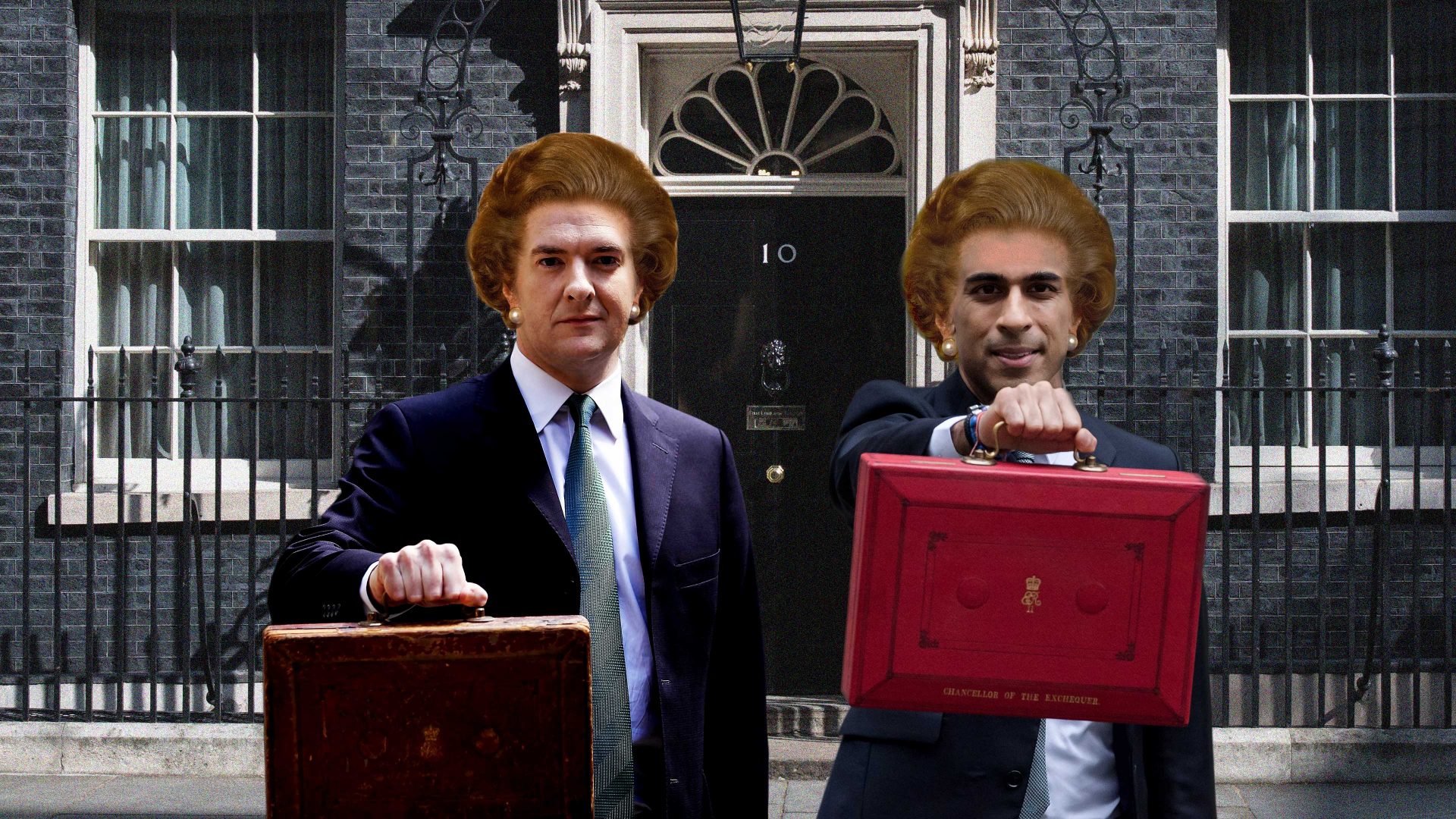 Disciples of Thatcherism: George Osborne and Rishi Sunak. Photo montage: TNE