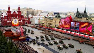 Victory Day parade in Red Square in 2005 on the 60th anniversary of the allied victory over Nazi Germany. Photo: Vadim Goidenko/
Pressphotos/Getty