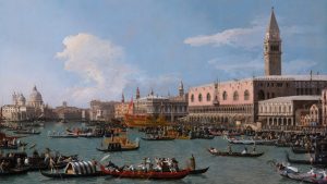 The Grand Canal, Ascension Day: 
The embarkation of the Doge of Venice for the Ceremony of 
the Marriage of the Adriatic by Canaletto, 1730 (Photo: Woburn Abbey Collection)