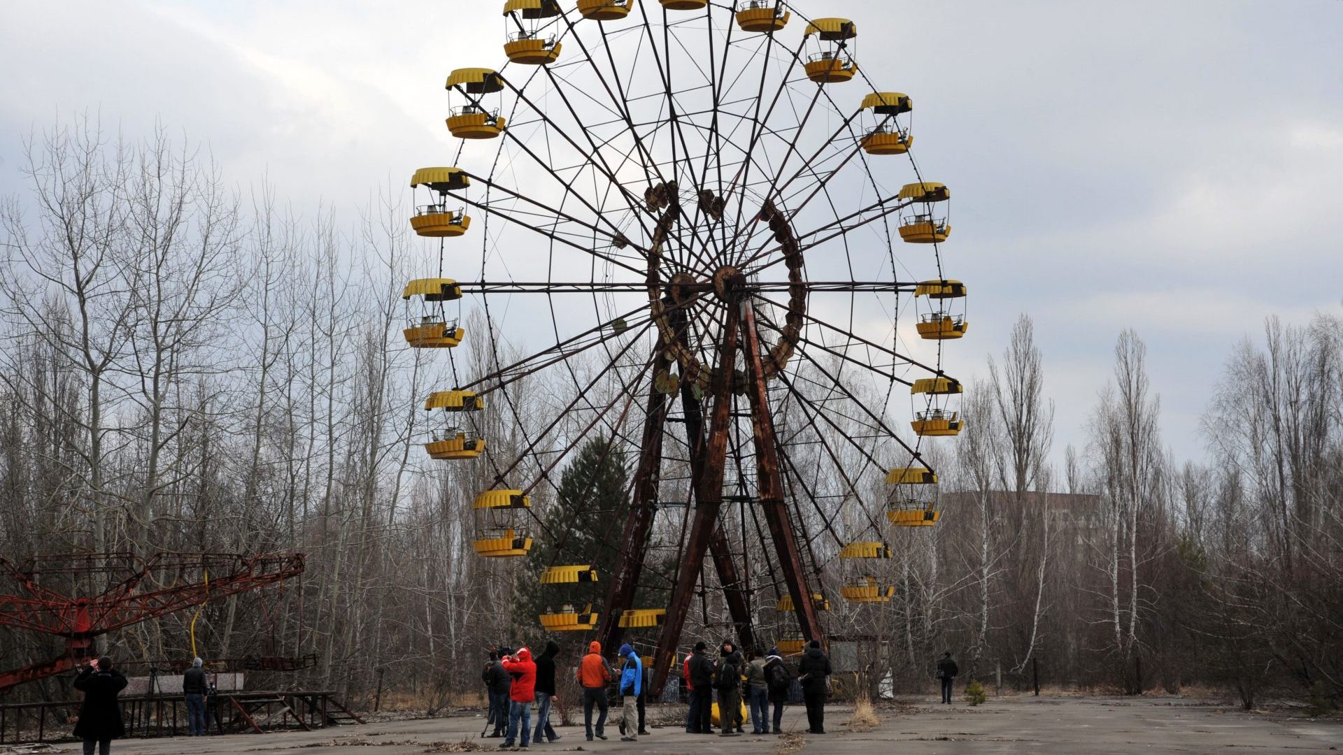The abandoned amusement park in the ghost city of 
Prypyat, near Chernobyl. Photo: Genya Savilov/AFP 
via Getty Images