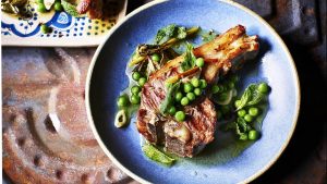 Ben Tish's lamb chops with peas