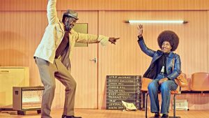 Sule Rimi as Turnbo and Leanne Henlon as Rena in Jitney at The Old Vic