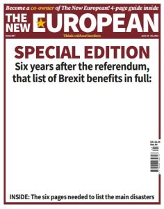 The New European front cover, June 23 – June 29 2022