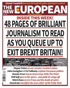 The New European front cover, July 28 – August 3 2022