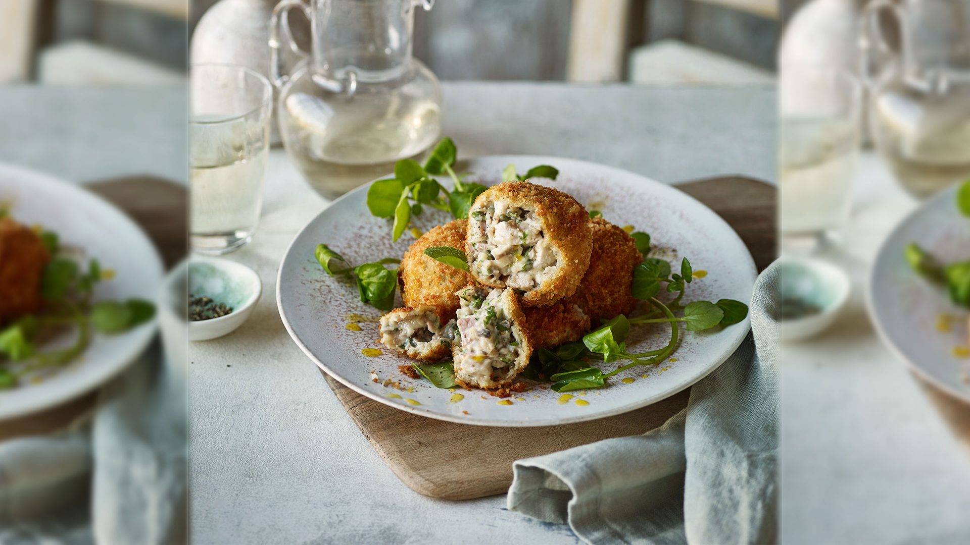 Orwells’ chicken, ham and mushroom croquettes