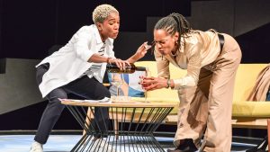 Cherrelle Skeete and Suzette Llewellyn in Roy Williams’ The Fellowship. Photo: Robert Day