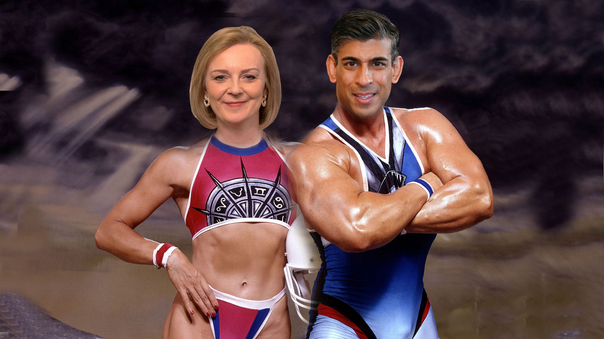 “Contenders… ready!” What better way to decide the Tory 
leadership contest than to turn 
it into a Gladiators-style battle? Photomontage: TNE