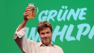 Robert Habeck’s once-fringe Green Party is now at the 
heart of German politics. Photo: Alexandra Beier/Getty