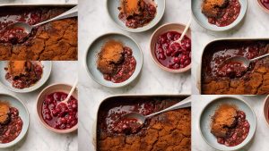 Tom Kerridge's cherry and chocolate pudding