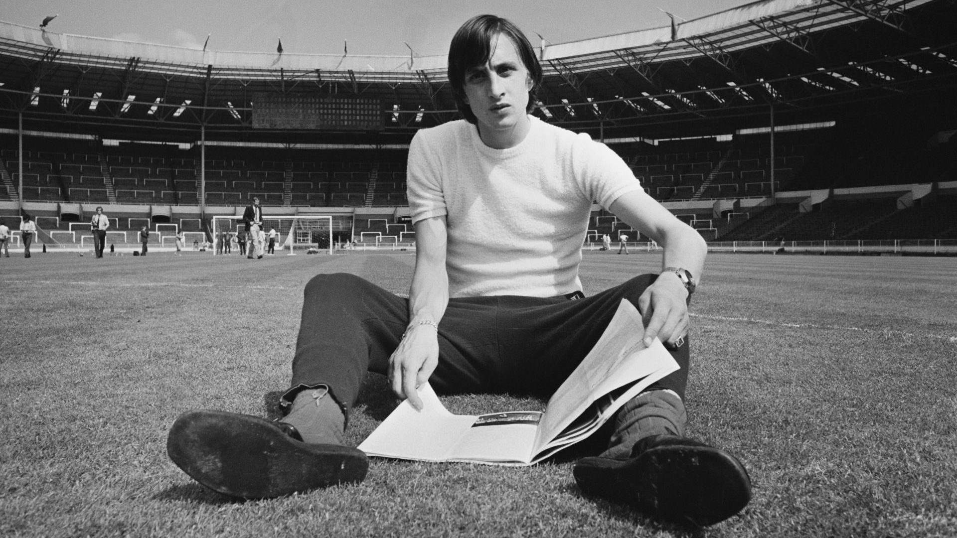 Johan Cruyff at Wembley with Ajax, June 1971. Photo: R Powell/Daily Express
