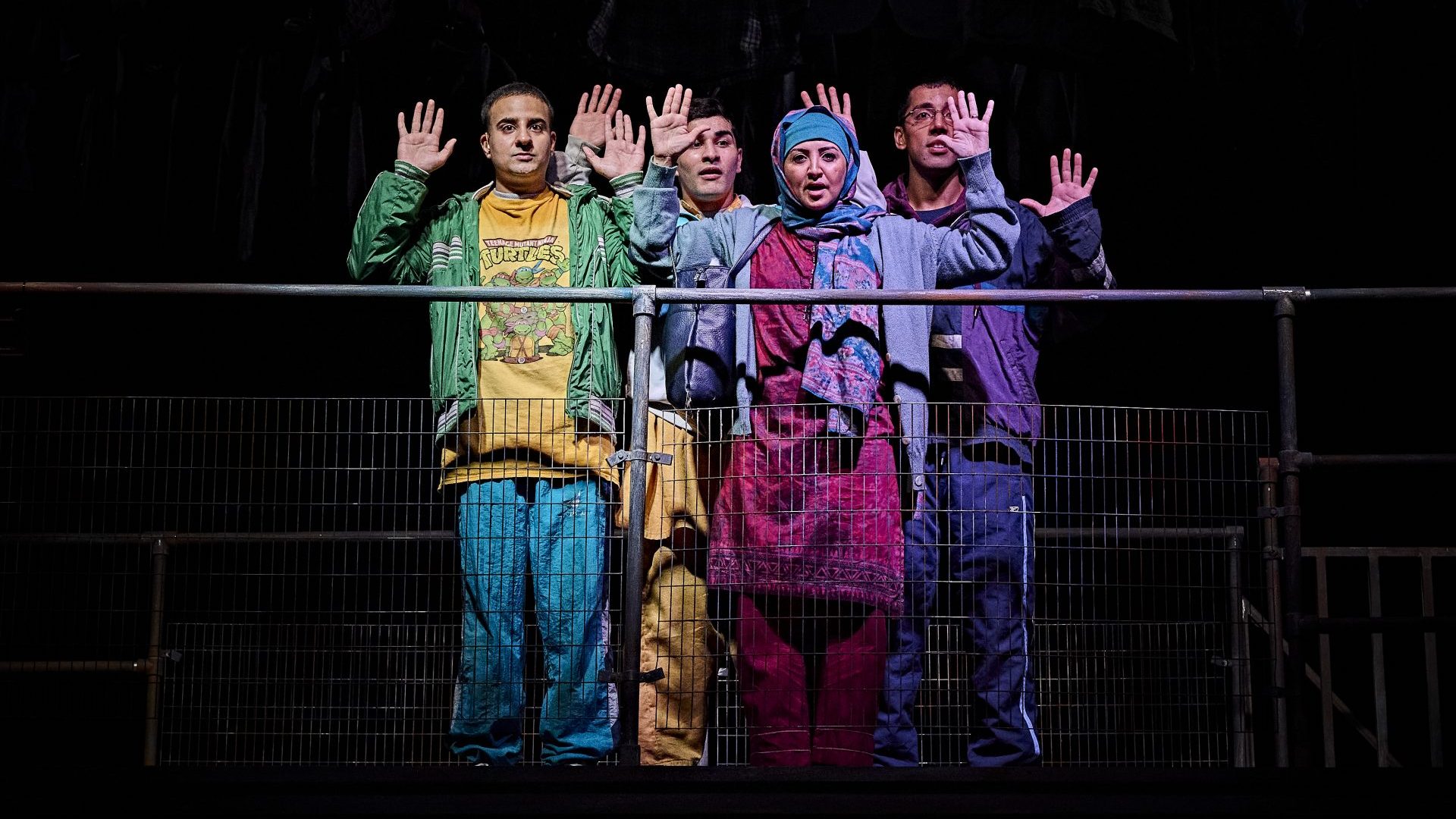 Farshid Rokey, Shamail Ali, Houda Echouafni and Ahmad Sakhi in The Boy With Two Hearts. Photo: Jorge Lizalde/
studiocano