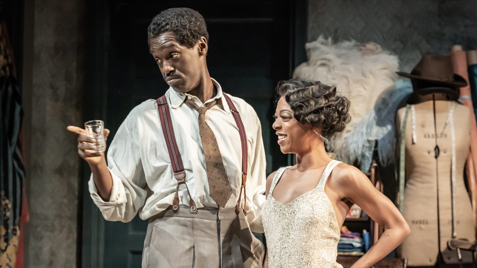 Sule Rimi (Sam) and Samira Wiley (Angel) in Blues for an Alabama Sky. Photo by Marc Brenner