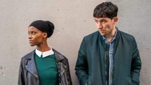 Letitia Wright and Josh O’Connor in Frank Berry’s Aisha. Photo: Sky UK/Patrick Redmond
