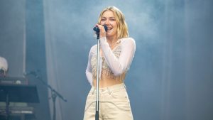 Norwegian Pop Idol star Astrid S, singer of When the Snow Melts, performs at this year’s Bergenfest festival. Photo: Per Ole Hagen/Redferns